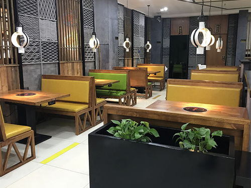 【黃平縣火鍋店家具定做北歐風餐桌椅子組合】-
